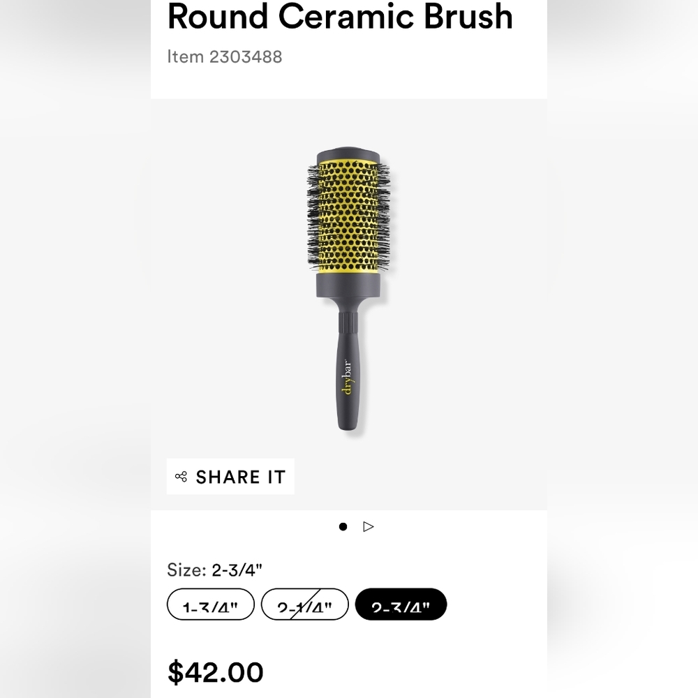Drybar ceramic round brushes. 2x 2.75